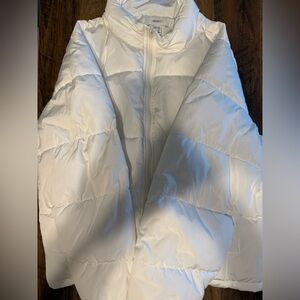 Forever 21 White Puffer Jacket
